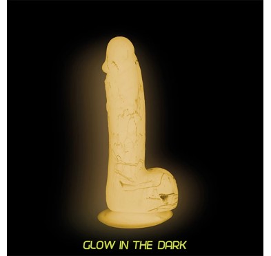 Dildo - Addiction Brandon Dong 19 cm Glow in the Dark Pink